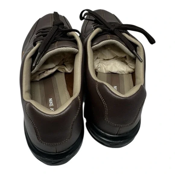Nike 🔥Air Max Revive‎ Mens ⛳️Brown Leather Golf Shoes Size 11Spikes